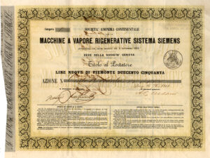 Società Anonima Continentale per le Macchine a Vapore Rigenerative Sistema Siemens