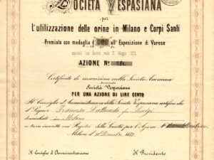 Società Vespasiana per l'Utilizzazione delle Orine in Milano e Corpi Santi