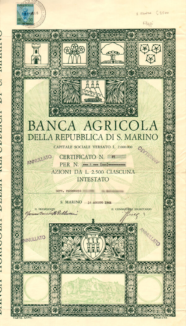 Banca Agricola della Repubblica di S. Marino