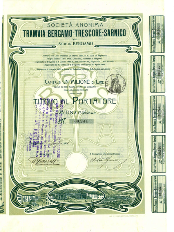 Società Anonima Tramvia Bergamo - Trescore - Sarnico