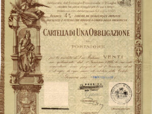 Provincia di Genova 4% - Prestito redimibile 9 luglio 1896