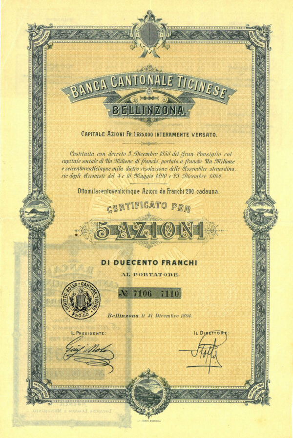 Banca Cantonale Ticinese in Bellinzona