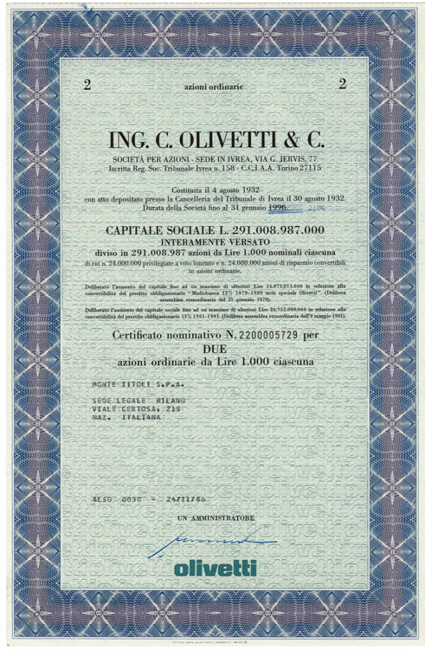 Ing. C. Olivetti & Ing. C. Olivetti & C