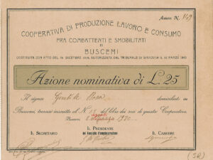 Cooperativa di Produzione, Lavoro e Consumo fra Combattenti e Smobilitati di Buscemi
