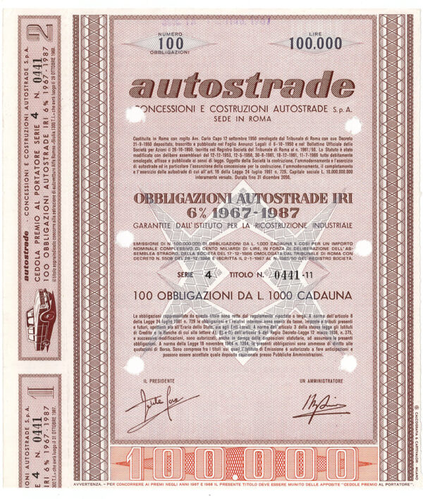 6% Autostrade