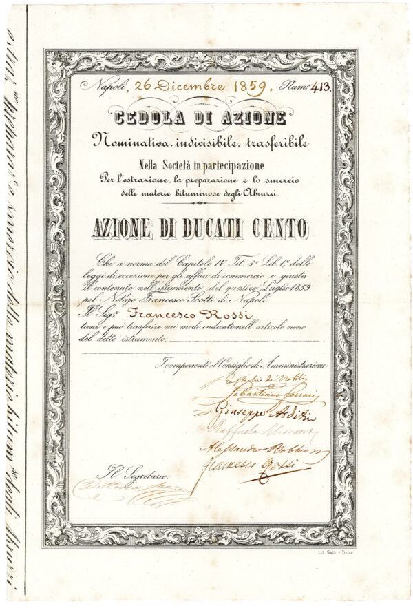 Società in Partecipazione per l’Estrazione, la Preparazione e lo Smercio delle Materie Bituminose degli Abruzzi