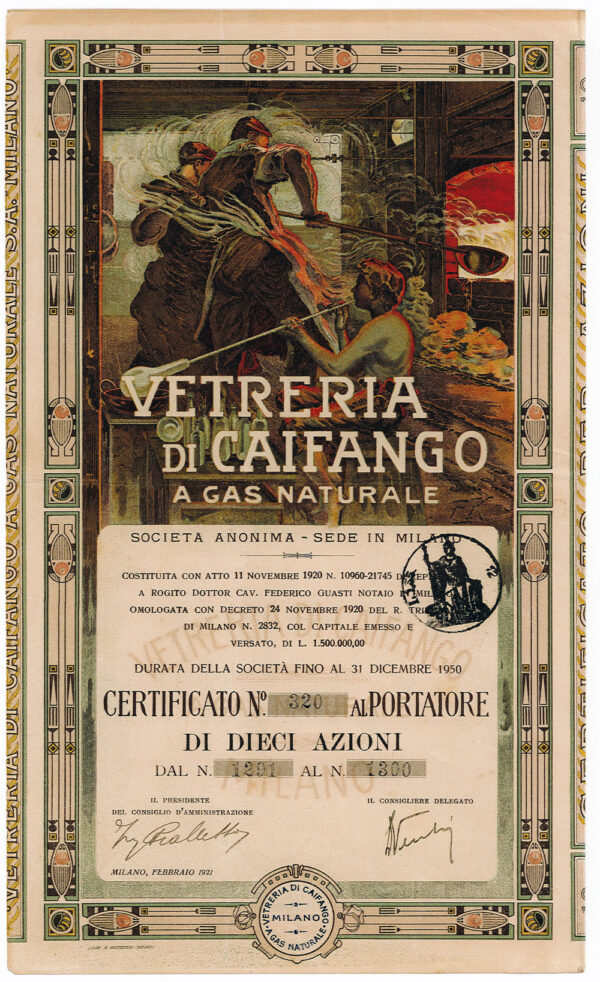 Vetreria di Caifango a Gas naturale