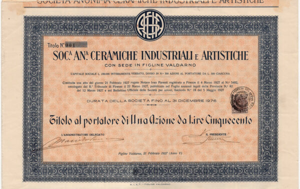 Soc.a An.a Ceramiche Industriali e Artistiche