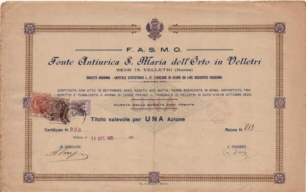 Fonte Antiurica S. Maria dell’Orto in Velletri